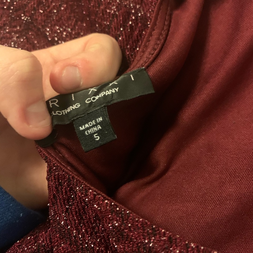 Mini Maroon Dress - Picture 6 of 9